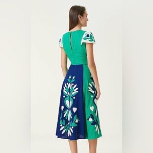 Farm Rio soft garden linen midi dress sz XS